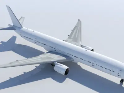 B777-300LR static Low-poly 3D model