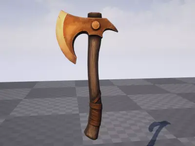 Copper Axe - Game Ready Weapon Low-poly 3D model
