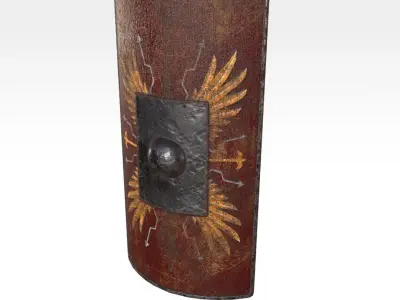 Scutum Shield Low-poly 3D model