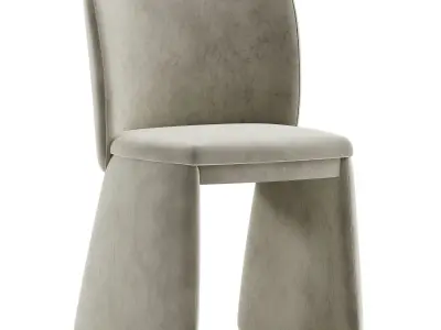 evie leather dining chair  3D model