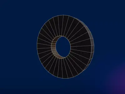 Soviet Cloth Tape Roll Low-poly 3D model