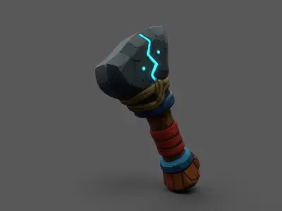 Arcstone Energy Hammer Low-poly 3D model
