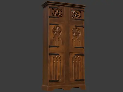 Medieval Gothic Wardrobe 3D model