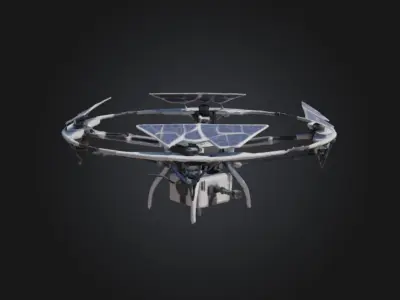 Solar Panel Aerial Charging Drone FRD-03 3D model