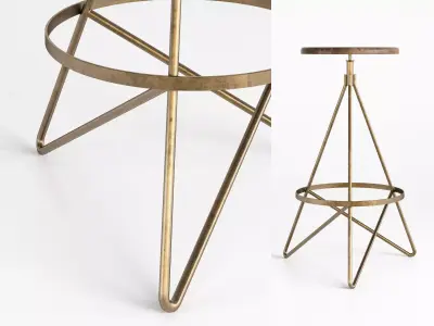 Wyndham Swivel Stool 3D model