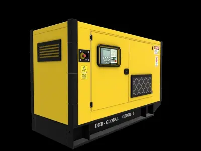 Power Generator 3d Model Low Poly Low-poly 3D model