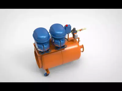 Air compressor type AA 3D model