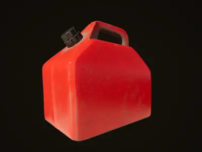 Plastic gas canister v1 Low-poly 3D model