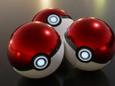 Pokeballs pokemon ball 3D model