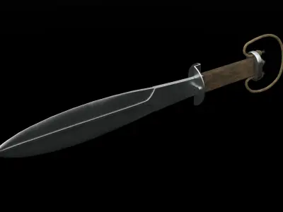 Welsh Knife 1916 Low-poly 3D model