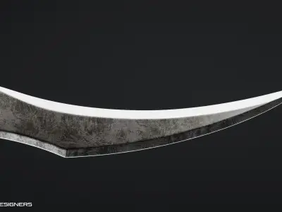 Arabian Scimitar Blade - Curved Sword 3D model