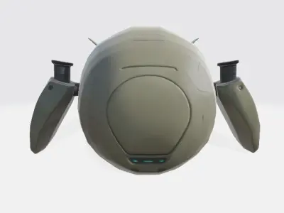 Alien drone Low-poly 3D model