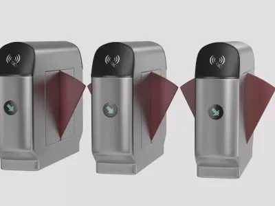 Subway Security Barrier Gate Turnstile Access Barrier 3D model