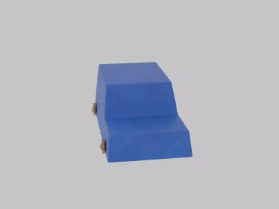 Toy car Low-poly 3D model 15