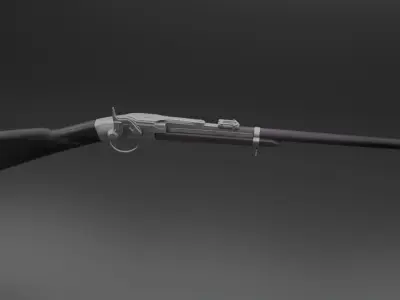 Shotgun Low-poly 3D model