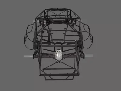 Car Chassis Frame 1 Low-poly 3D model