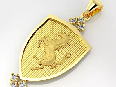 Horse pendant 3D model purchase