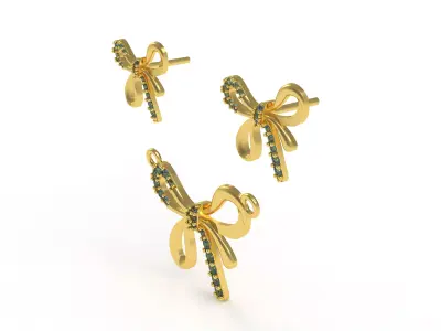 Dainty Bow Necklace 3D print model