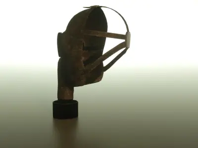 Gas mask Low-poly 3D model buy