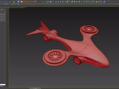 Futuristic Sci-Fi Drone 3D Model  3D model