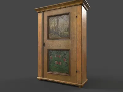 Old Vintage Furniture Pack Low-poly 3D model