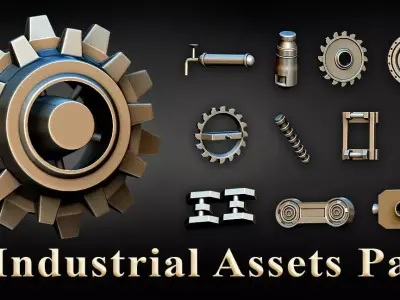 30 Industrial Assets Pack 3D model