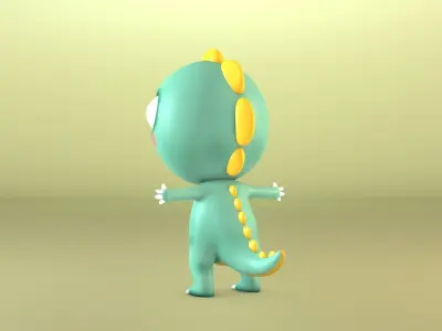 Cute Dinosaur Low-poly 3D model purchase