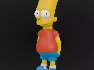 Bart Simpson 3D printable model 3D print model