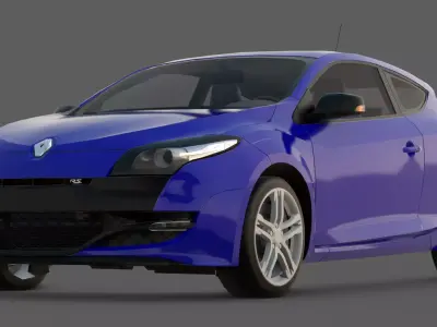 2010 Renault Megane RS 250 Cup 3D Model Low-poly 3D model