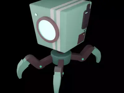 Futuristic 3D Robot Model - Game Ready Low-poly 3D model