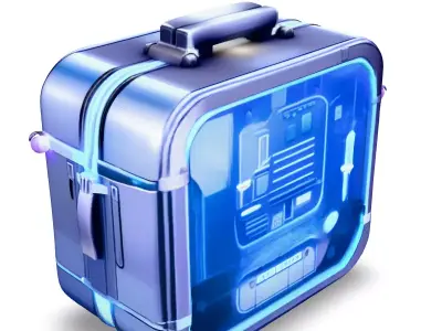 SciFi Futuristic Suitcase Low-poly 3D model