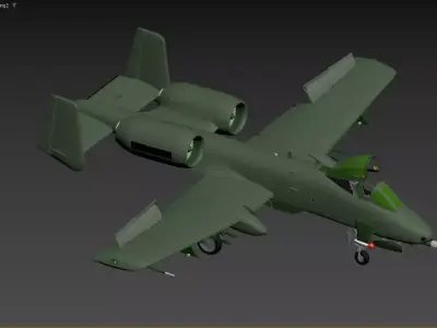 a 3D model of a military aircraft 3D model