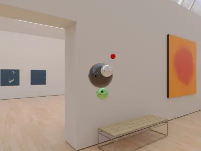 HDRI - Art Museum Gallery Interior 23 v2 - 16384x8192 Texture