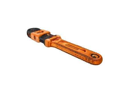 Industrial Pipe Wrench 3D Model Low-poly 3D model