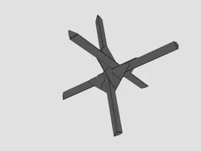 Tank Trap Free low-poly 3D model