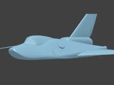 mig-105 lifting body 3D print model