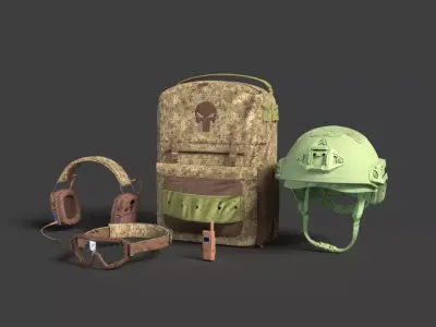 Military Equipment01 3D model