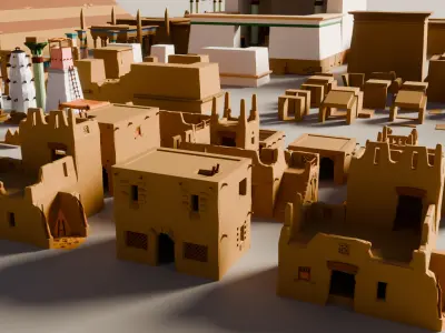 Egypt Low Poly Asset Pack Low-poly 3D model