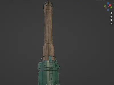 German grenade Low-poly 3D model