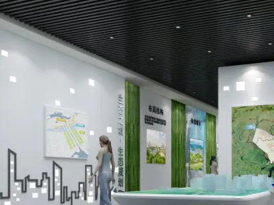 Hall Exhibition Industrial Modern of 3D model