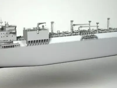 VESSEL lpg tanker ship 3D model