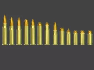 Bullet Pack Low-poly 3D model