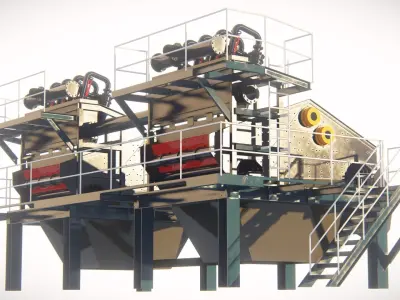 Dewatering Screen 3D Model 3D model