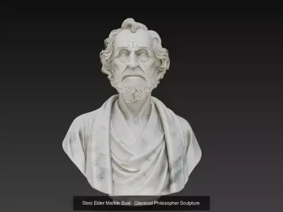 Classical Marble Elder Bust Collection 3D Model Pack