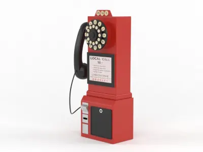 Classic Pay Phone Telephone 3D model