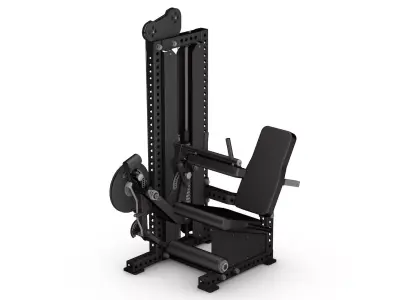 Commercial-grade leg extension and leg curl 3D model