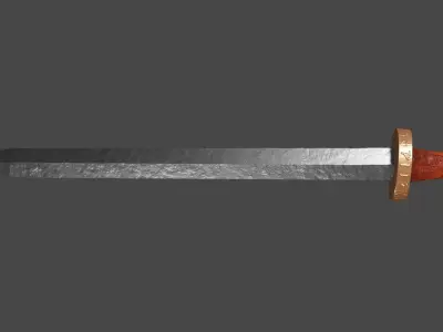 Gladius sword with Spatha handle Low-poly 3D model