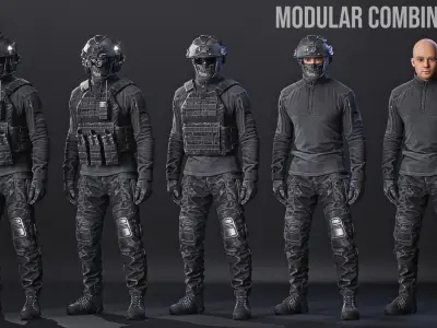 Soldier Character - Tactical Spec-Ops 02 Low-poly 3D model