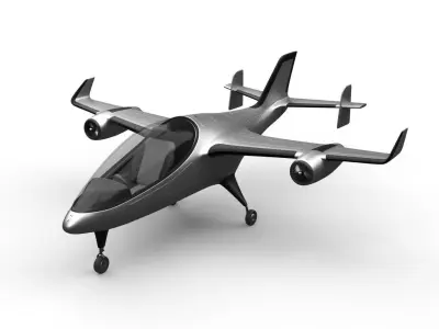 futuristic light aircraft 3D model