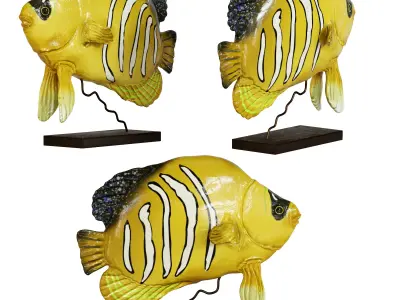 Set of fish figurines 3D model